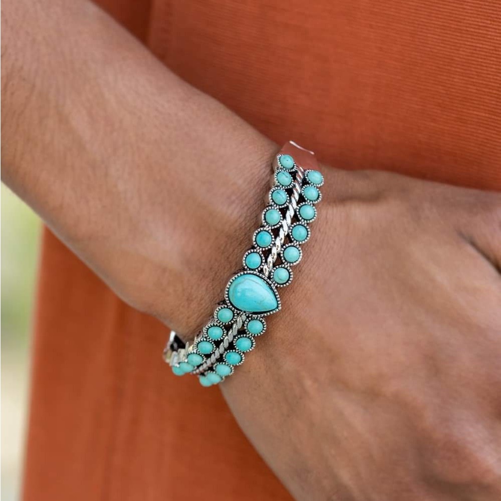 Turquoise collar 5pc jewelry set -paparazzi - Picture 3 of 6